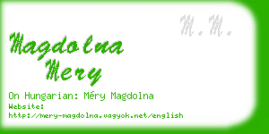 magdolna mery business card