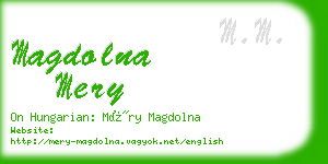 magdolna mery business card